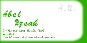 abel uzsak business card